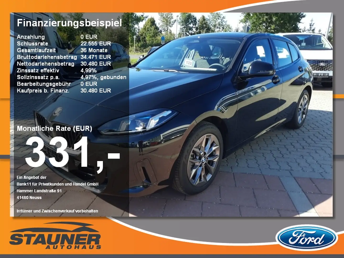 BMW 118 d Steptronic Navi LED Kamera neues Modell Noir - 1