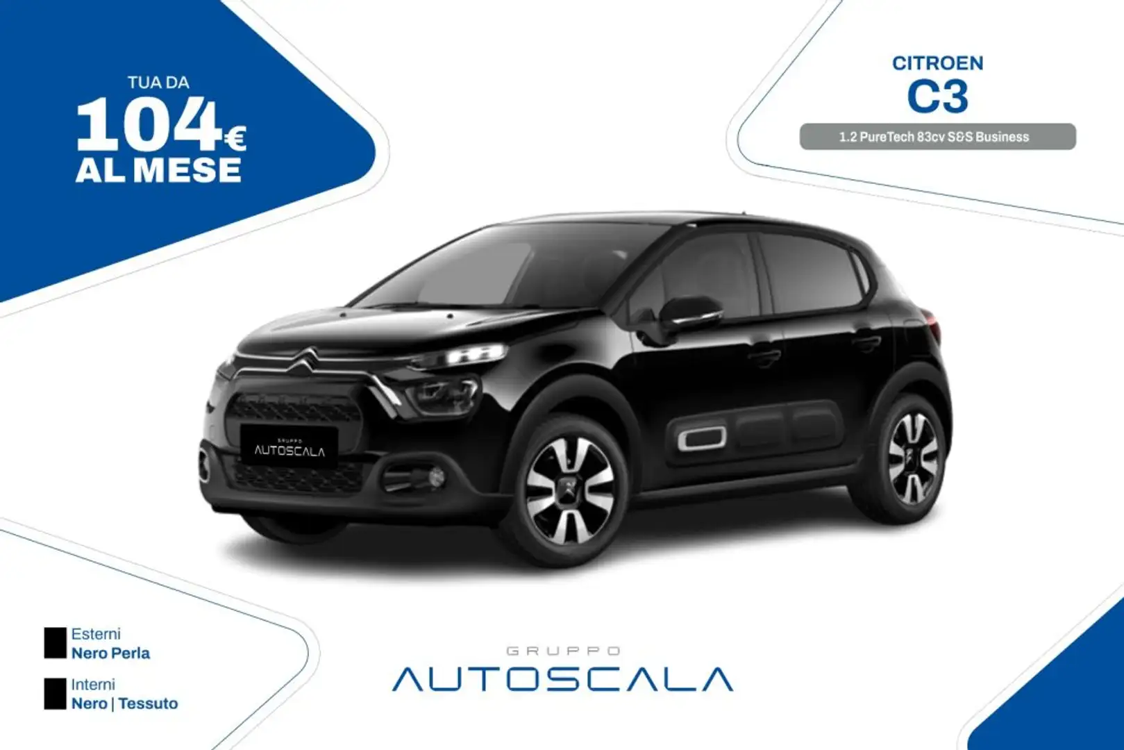 Citroen C3 1.2 PureTech 82cv S&S Shine Nero - 1