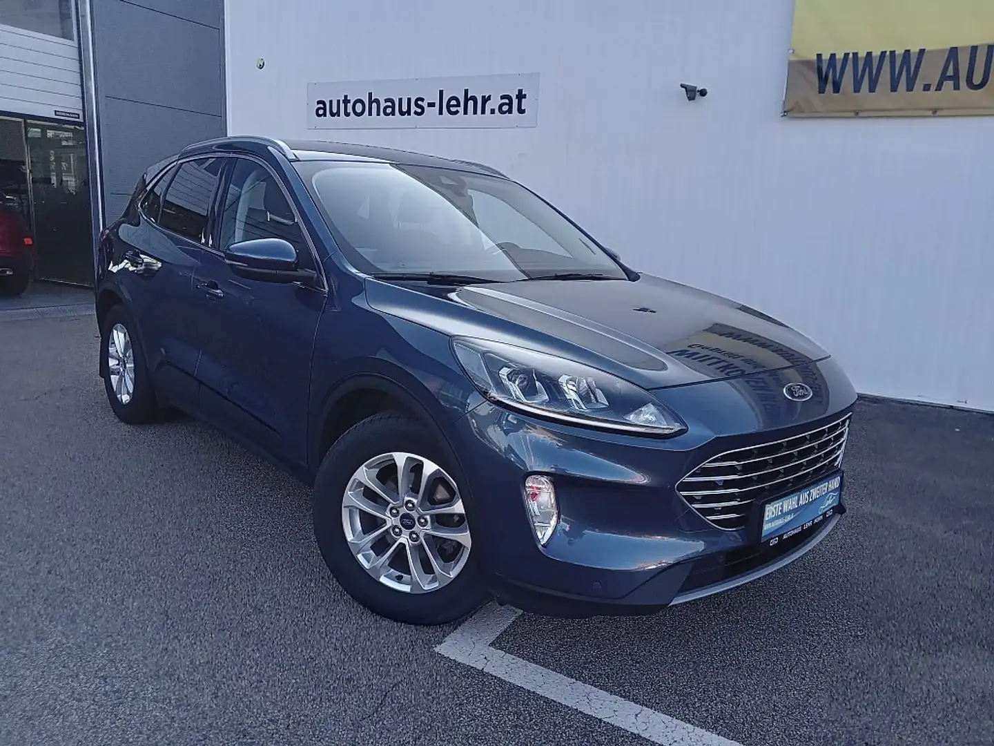 Ford Kuga 2,0 EcoBlue Hybrid Titanium Blauw - 1