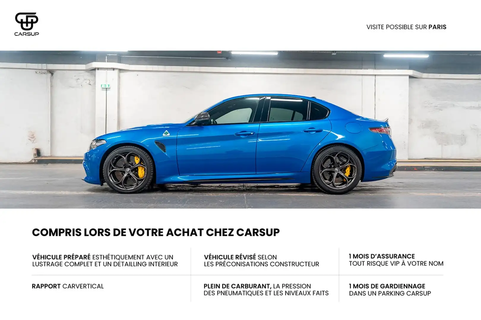 Alfa Romeo Giulia Quadrifoglio QV - Phase 2 - Toutes options Albastru - 2