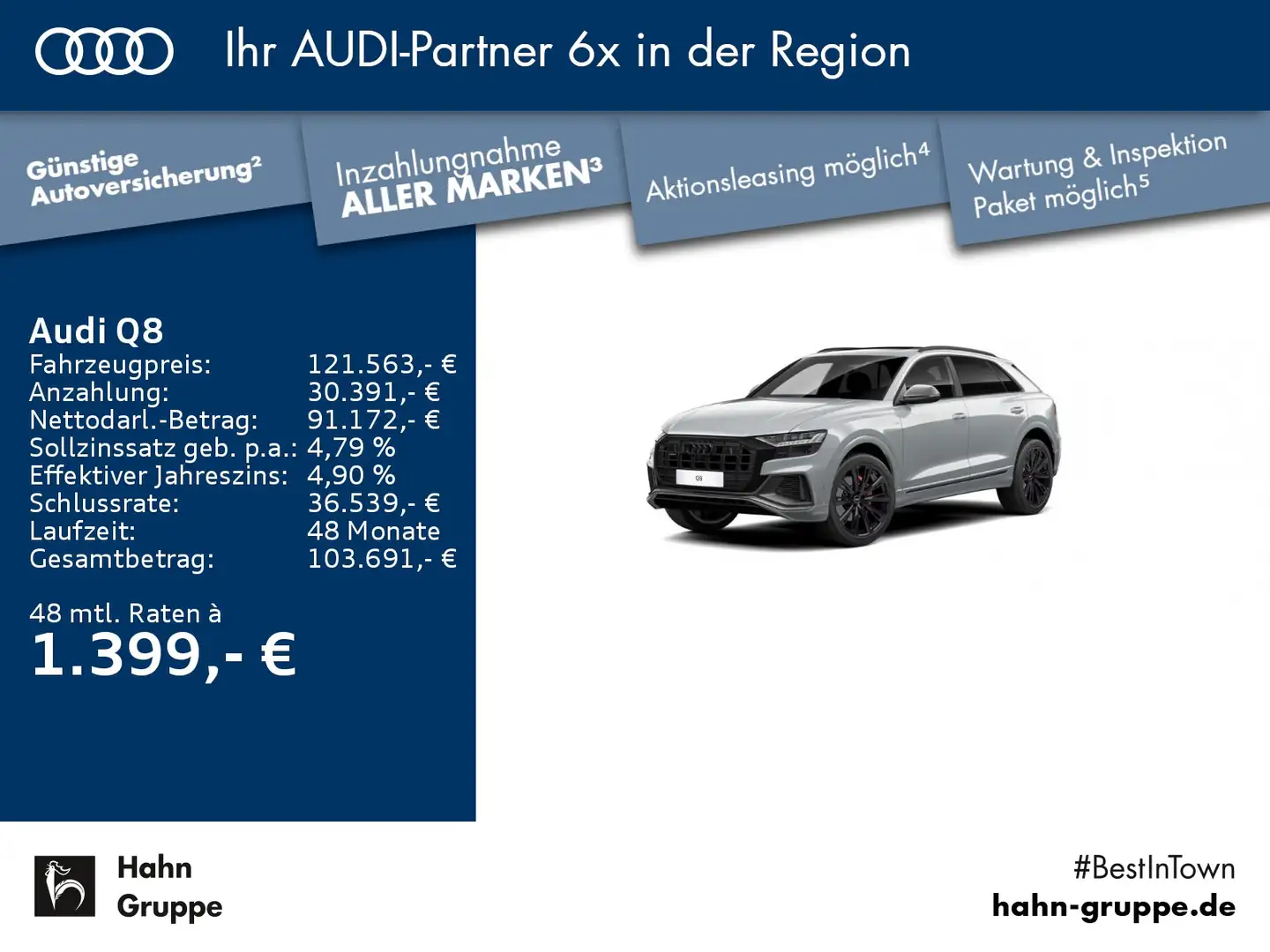 Audi Q8 Standheizung, Remote Parken, Matrix Silver - 1