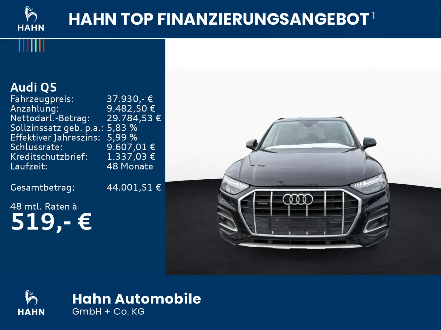 Audi Q5 50 TFSIe advanced quattro Stronic NAV MATRIX Schwarz - 2
