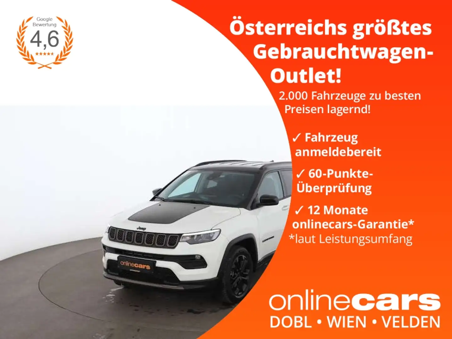 Jeep Compass 1.3 T4 4xe PHEV AWD Aut LED RADAR NAVI Weiß - 1