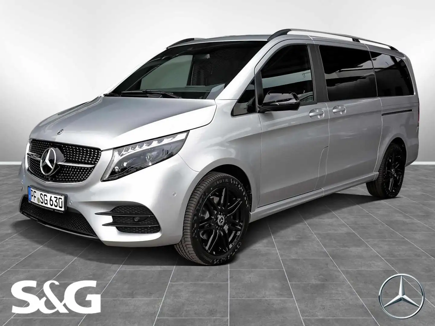 Mercedes-Benz V 300 EDITION Lang AMG Night+MBUX+RüKam+LED+AHK Argent - 1