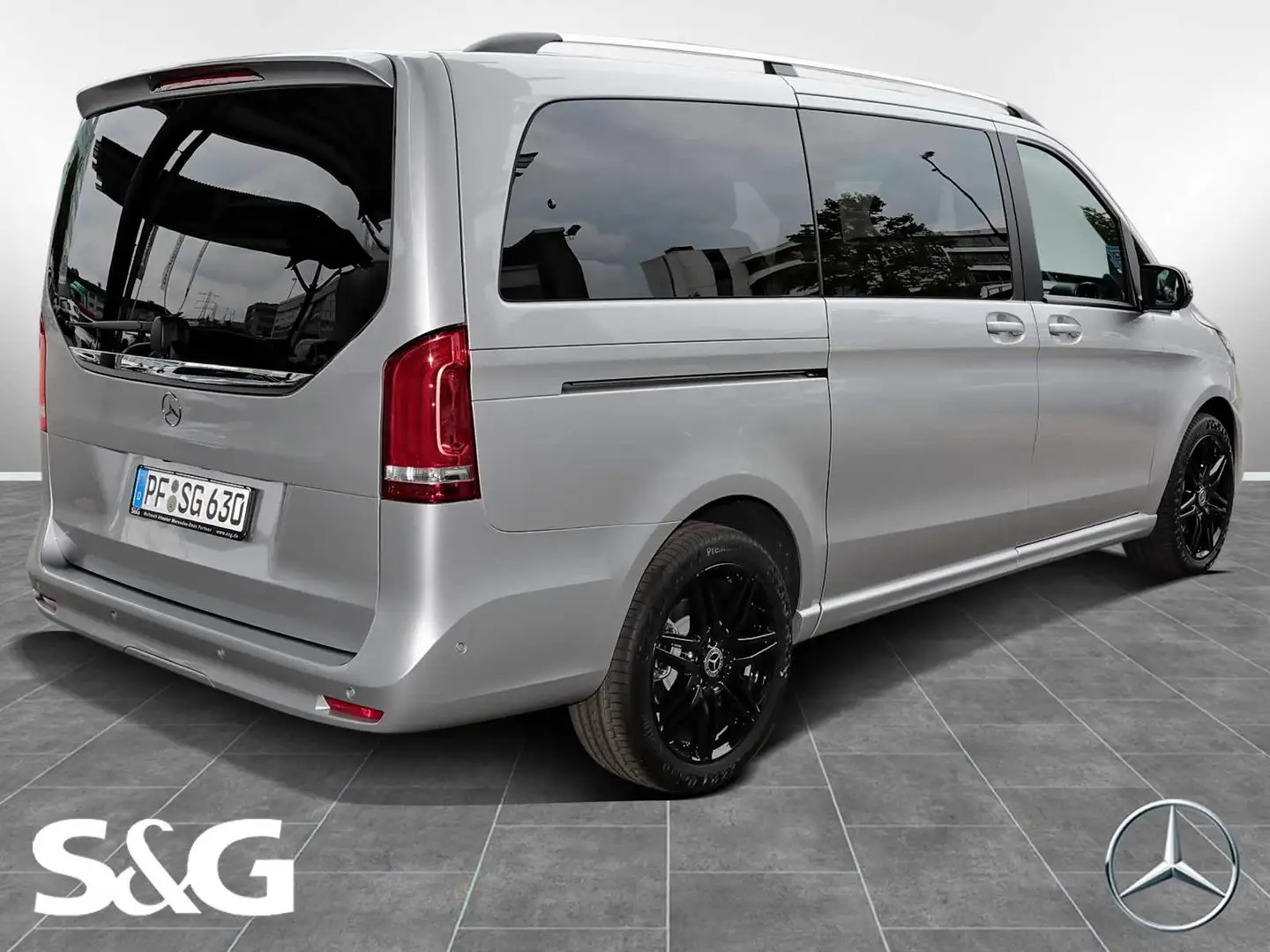 Mercedes-Benz V 300 EDITION Lang AMG Night+MBUX+RüKam+LED+AHK Argent - 2