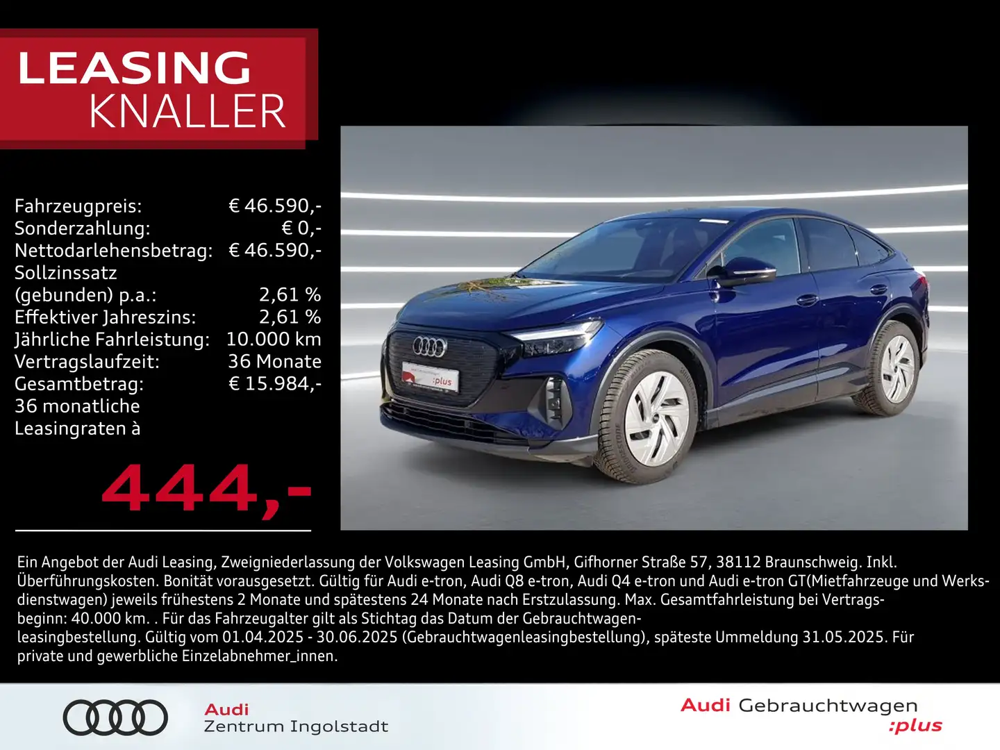 Audi Q4 e-tron Q4 Sportback e-tron 45 qu NAVI AHK 20" advanced Blau - 1
