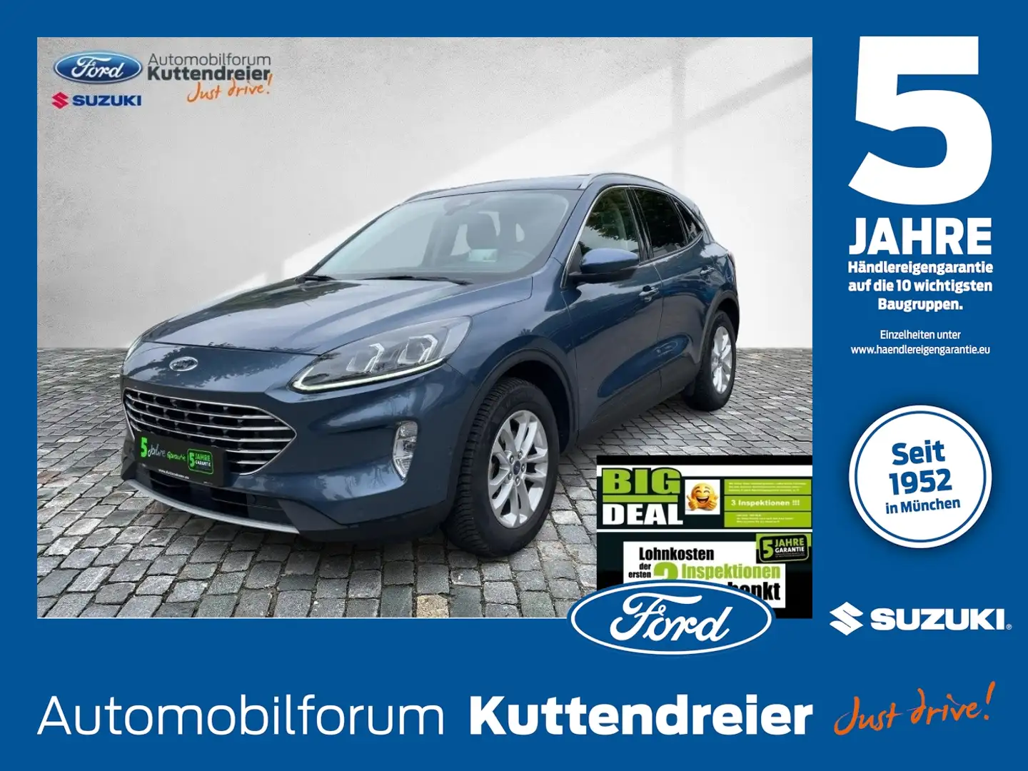 Ford Kuga FHEV Titanium X Allrad Autom. Navi Kamera Bleu - 1