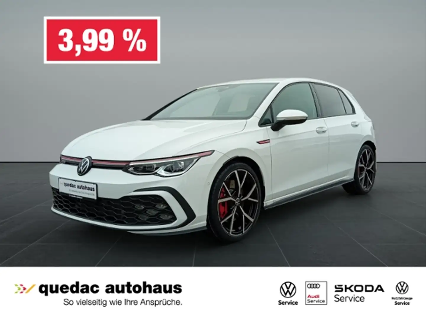 Volkswagen Golf VIII 2.0 TSI GTI LEDER 19" PRO DCC Blanc - 1