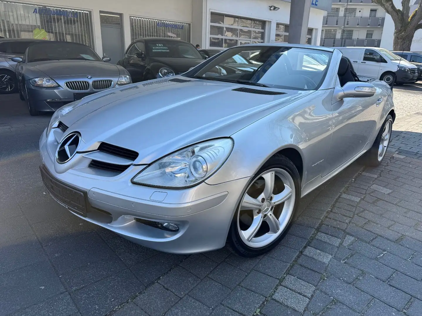 Mercedes-Benz SLK 200 Roadster Kompr.,Automatik,Leder,PDC v&h Silber - 1
