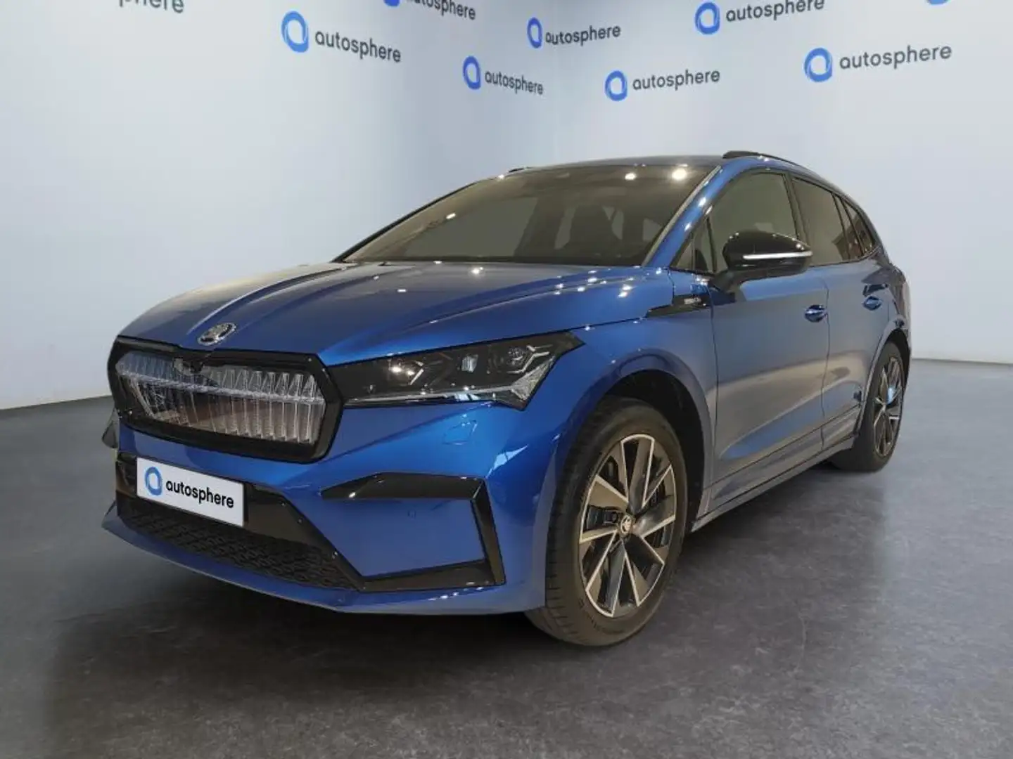 Skoda Enyaq iV 85 Sportline Bleu - 1