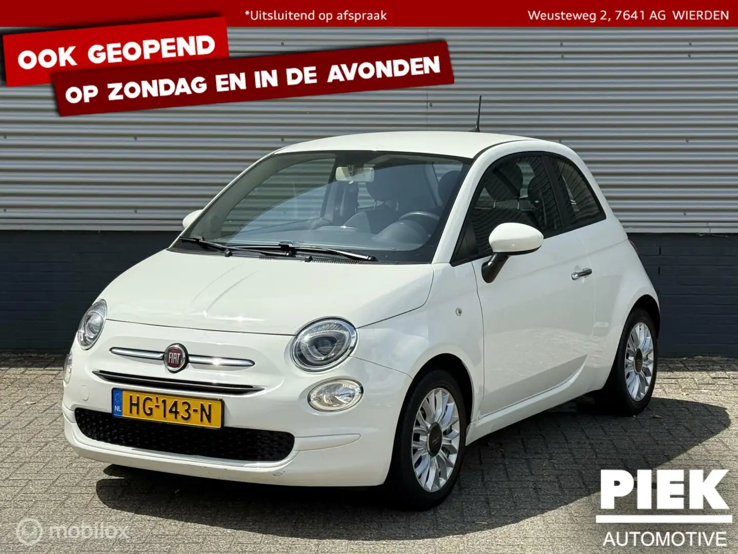 Fiat 500 0.9 TwinAir Turbo Popstar AUTOMAAT Wit - 1
