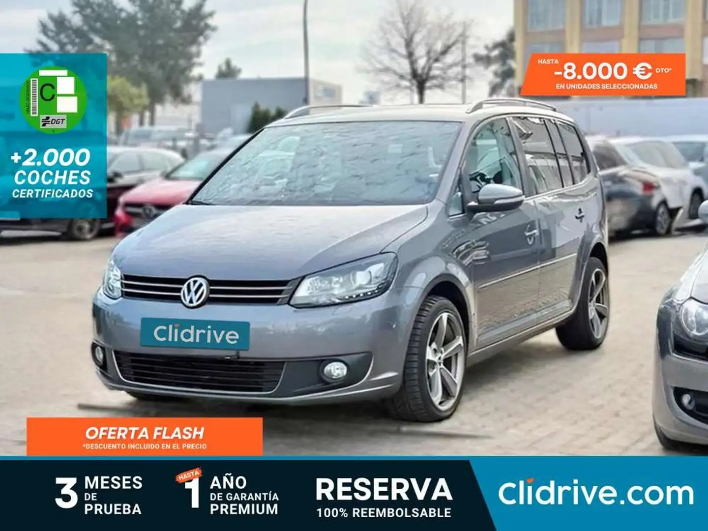 Volkswagen Touran 2.0 TDI Advance Bluemotion Tech Gris - 1