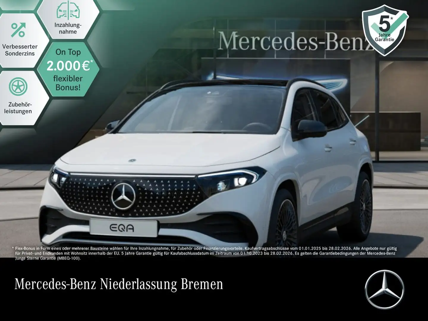 Mercedes-Benz EQA 350 4M AMG+NIGHT+PREMIUM+AHK+PANO+360+MEMORY Wit - 1