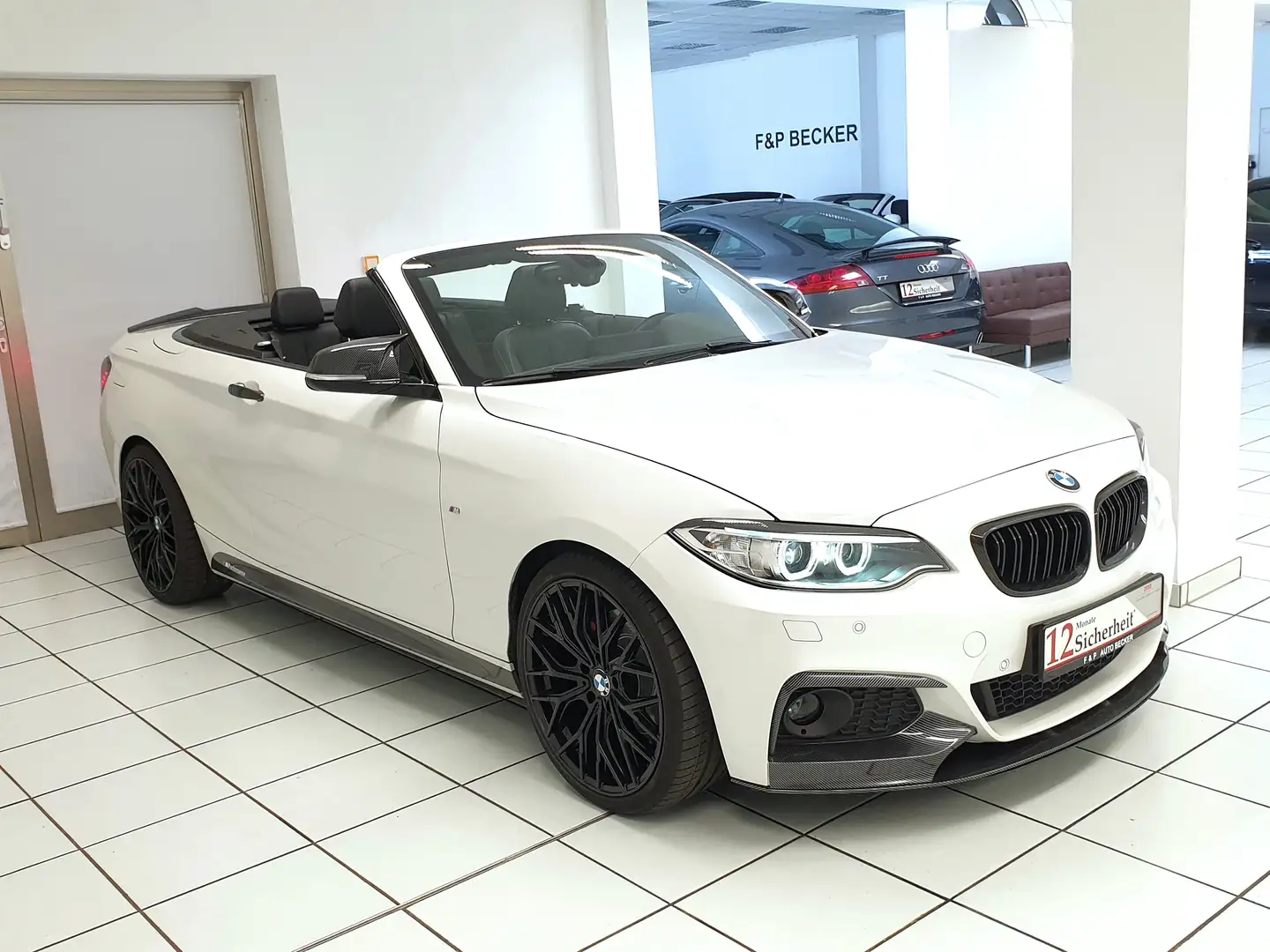 BMW 220 220d Cabrio Aut. M Paket Sport Leder Navi Garantie Blanc - 2