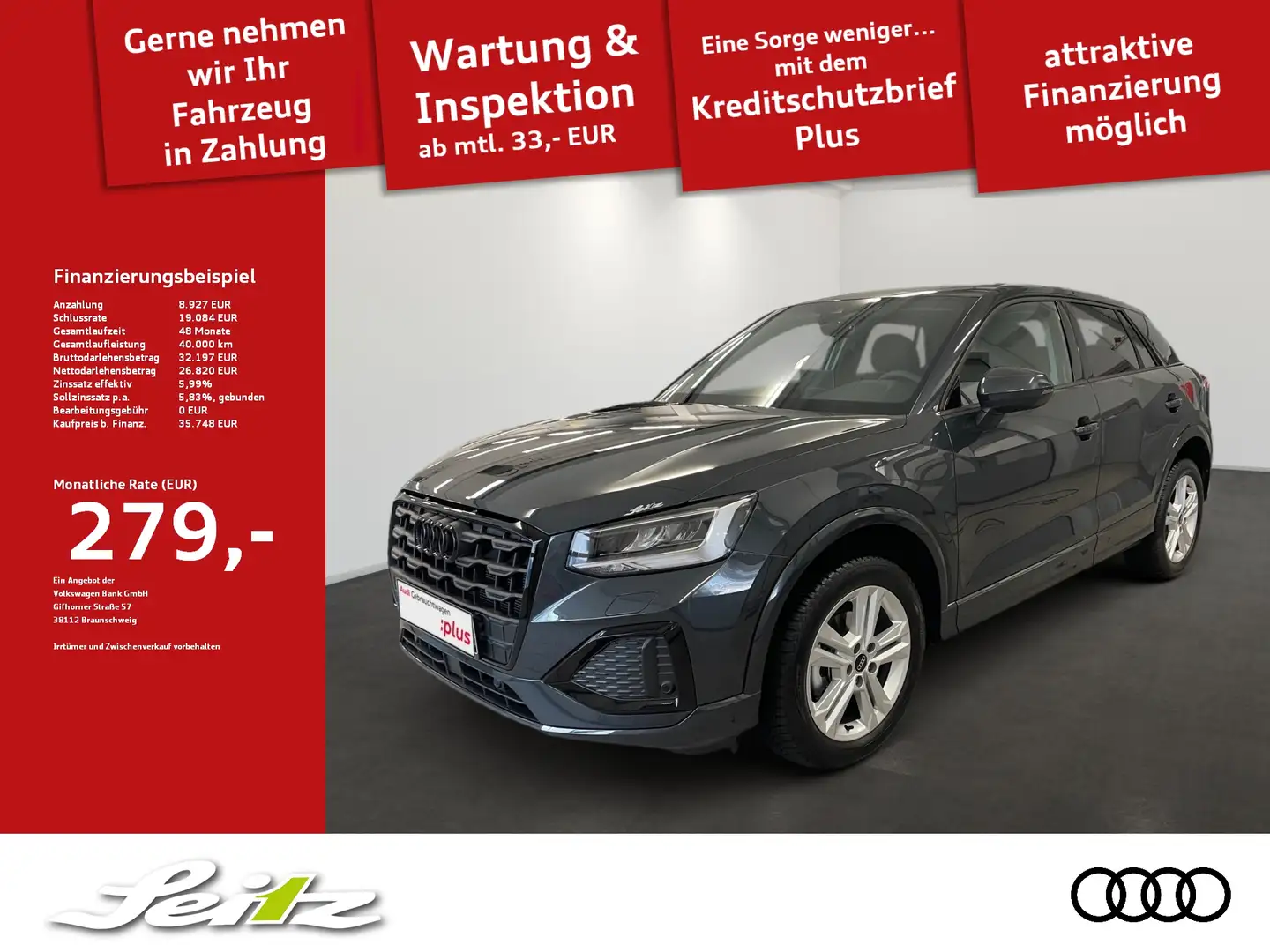 Audi Q2 35 TFSI advanced *LED*KAMERA*SITZH* Grau - 1