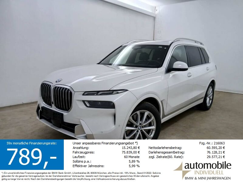 BMW X7 xDr. 40dA Pano 6Sitzer ACC Park+ HuD Standh.