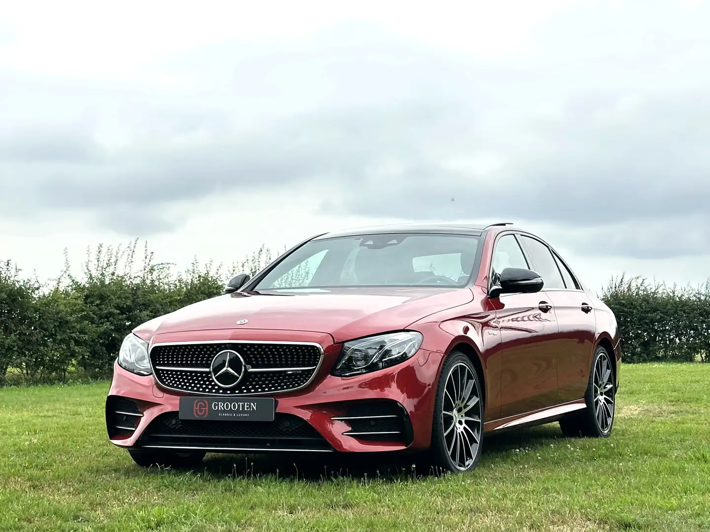 Mercedes-Benz E 43 AMG E 4Matic Premium Plus - Pano - HUD - 12.000 km !! Czerwony - 2