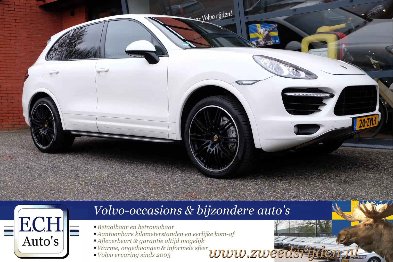 Porsche Cayenne 4.8 S Aut. 400 pk Panodak, Burmester Audio, Leer Wit - 1
