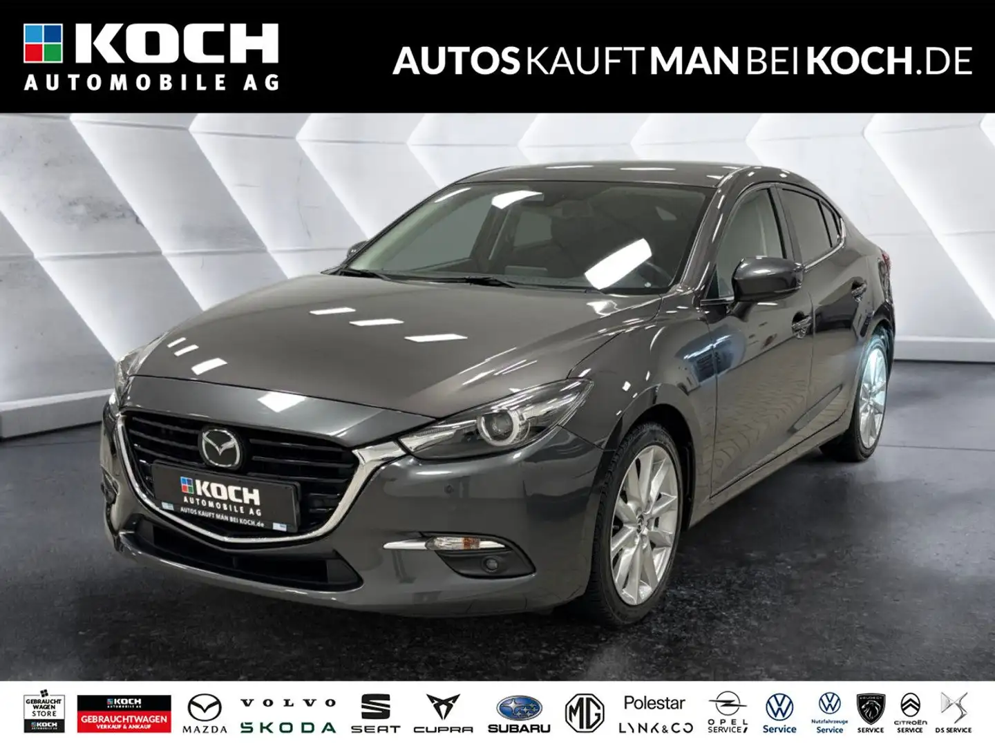 Mazda 3 SKYACTIV-G 120 SportsLine NAV SHZ CAM HUD BLIS Grau - 1