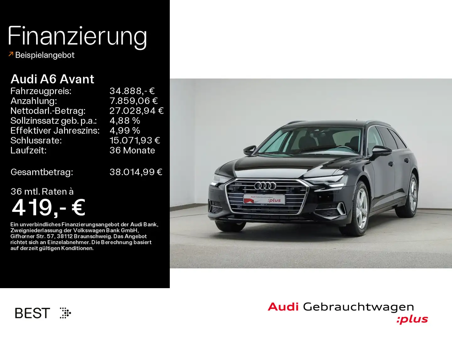 Audi A6 sport 45 TDI qu. AHK*Tour*Navi*Sound Noir - 1