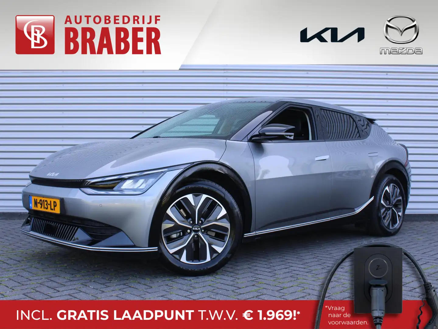 Kia EV6 Plus 77.4 kWh | Stuur-/stoelverwarming + ventilati Grijs - 1