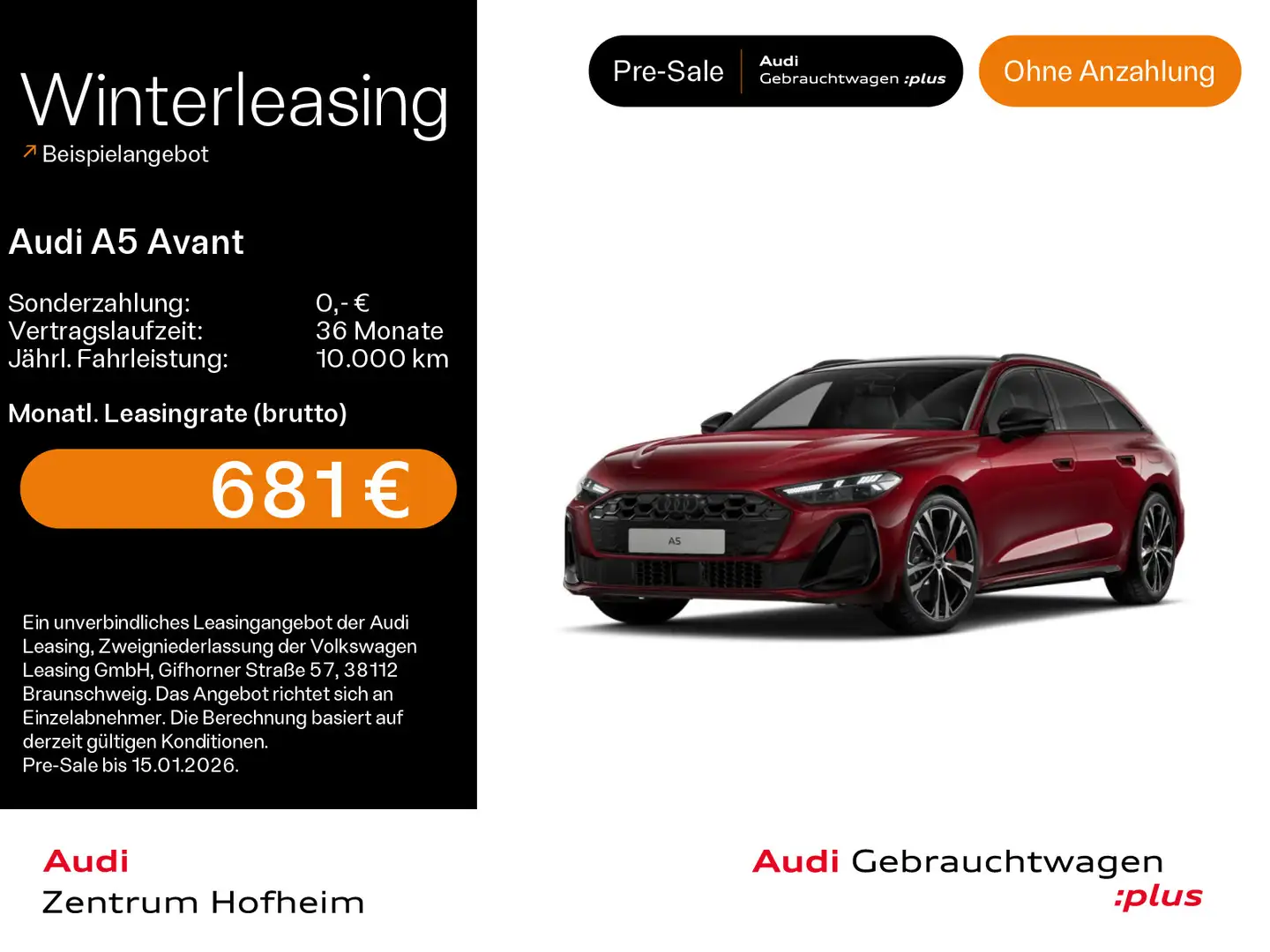 Audi A5 e-hybrid qu S line S tro 270 KW*B&O*HUD Rot - 1