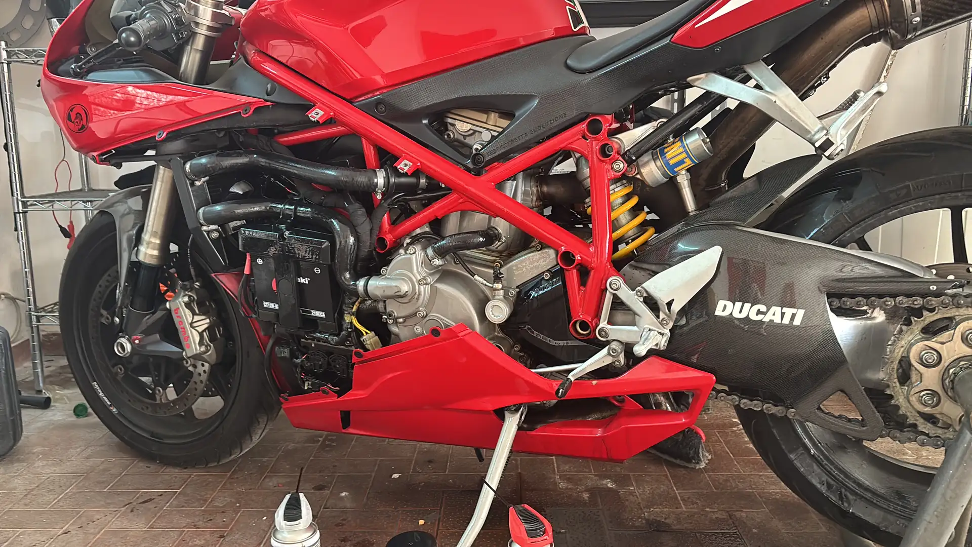 Ducati 1098 kit Ducati performance scarichi termignoni central Rouge - 2