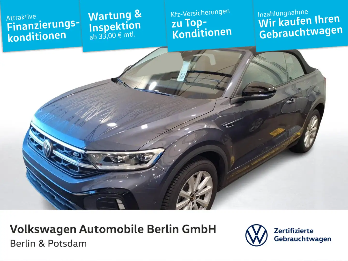 Volkswagen T-Roc 1.5 TSI DSG R-Line Navi LED SHZ Grau - 1