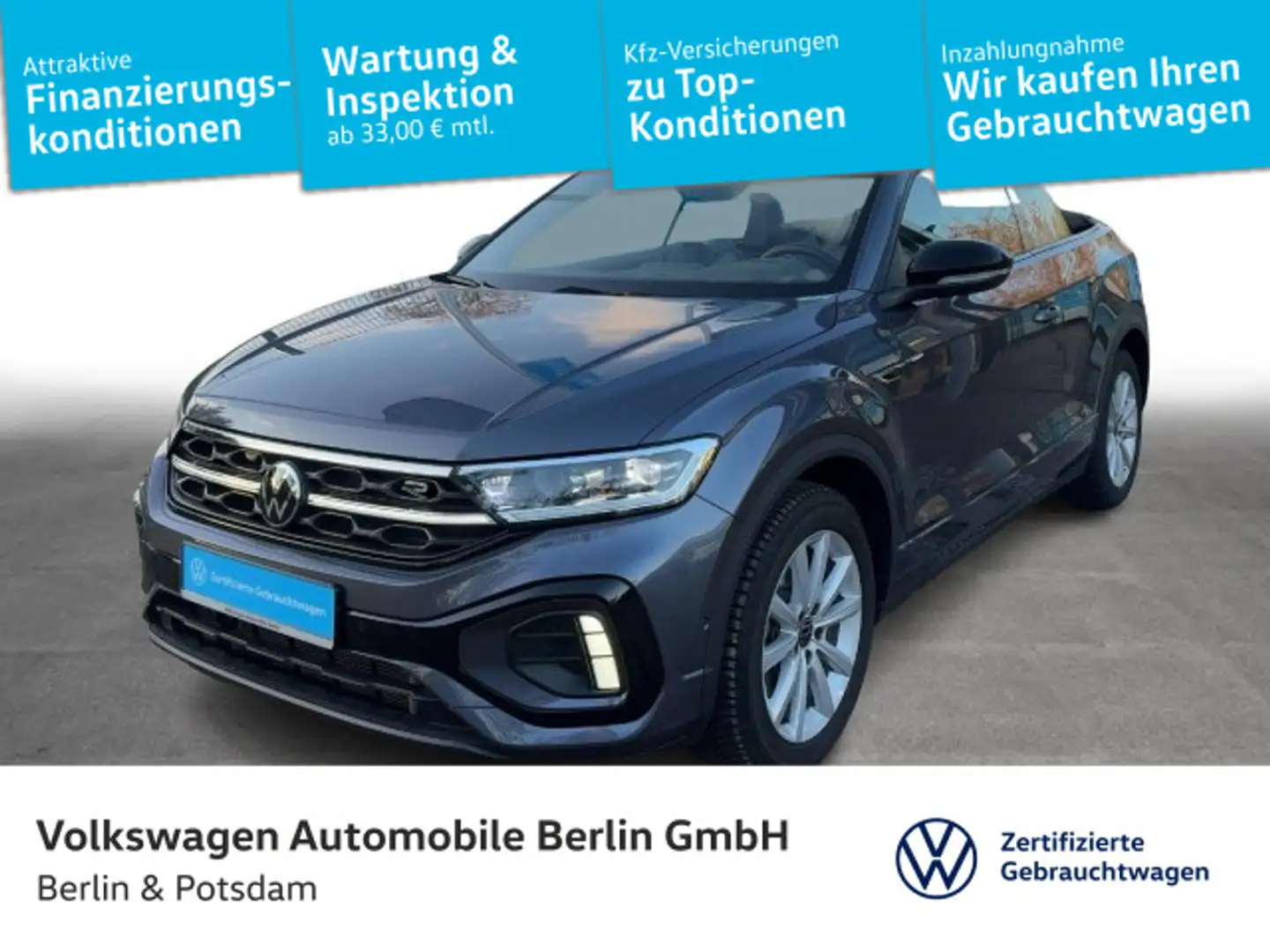 Volkswagen T-Roc 1.5 TSI DSG R-Line Navi LED SHZ Grau - 1