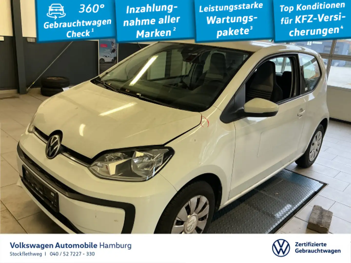 Volkswagen up! 1.0 move up! Klima Radio DAB+ GJ-Reifen Weiß - 1