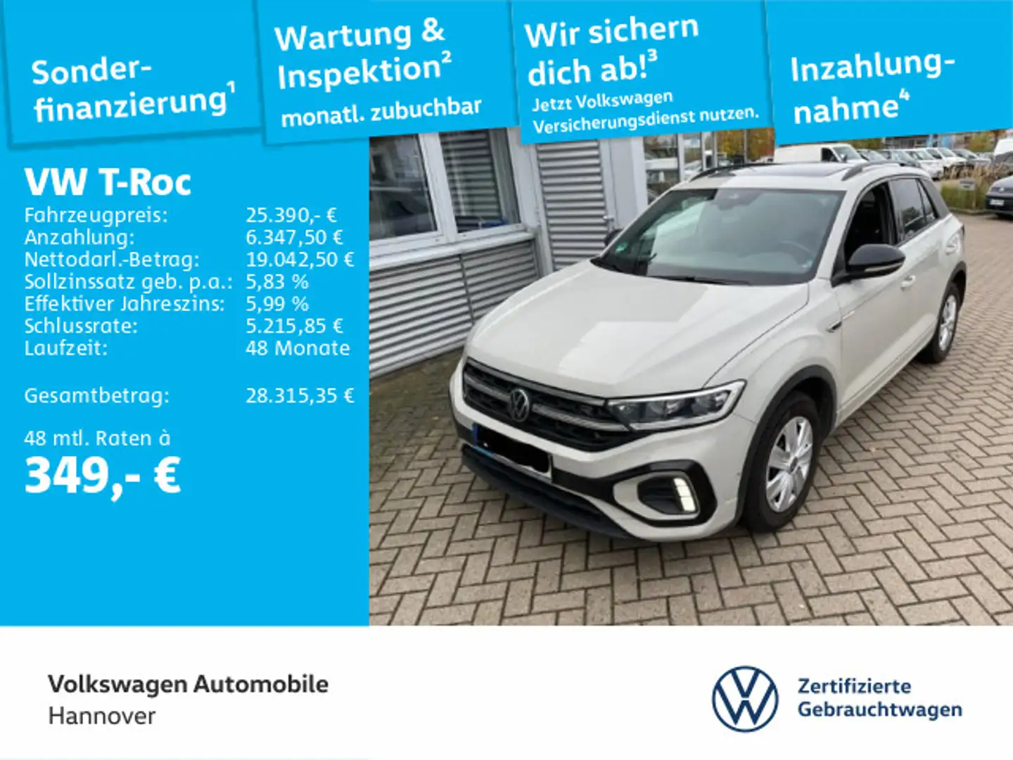 Volkswagen T-Roc 1.5 TSI DSG R-Line Pano Kamera DigCockpit Grau - 1