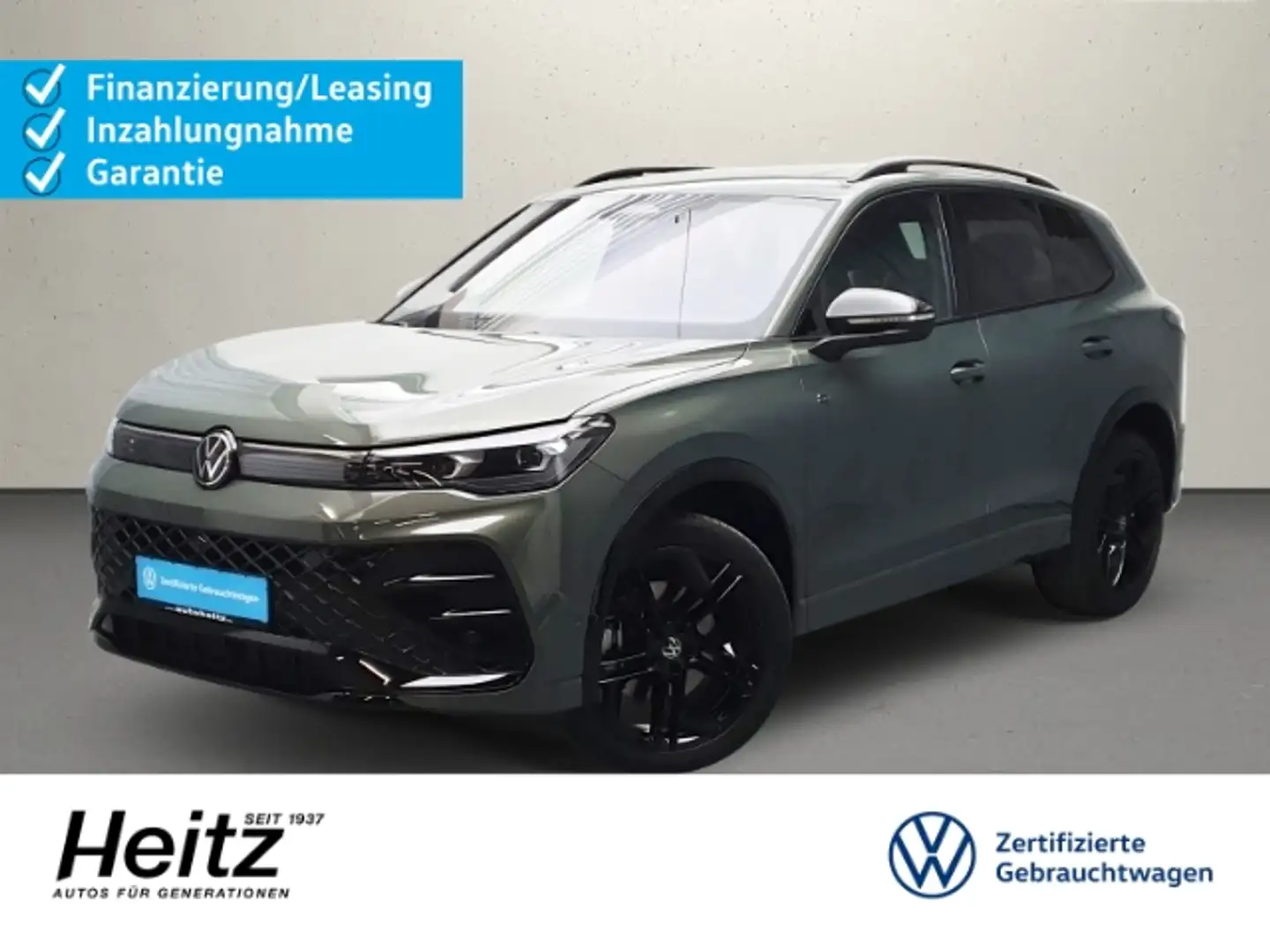 Volkswagen Tiguan TDI 4MOTION DSG R-Line BlackStyle DCC Navi Grün - 1