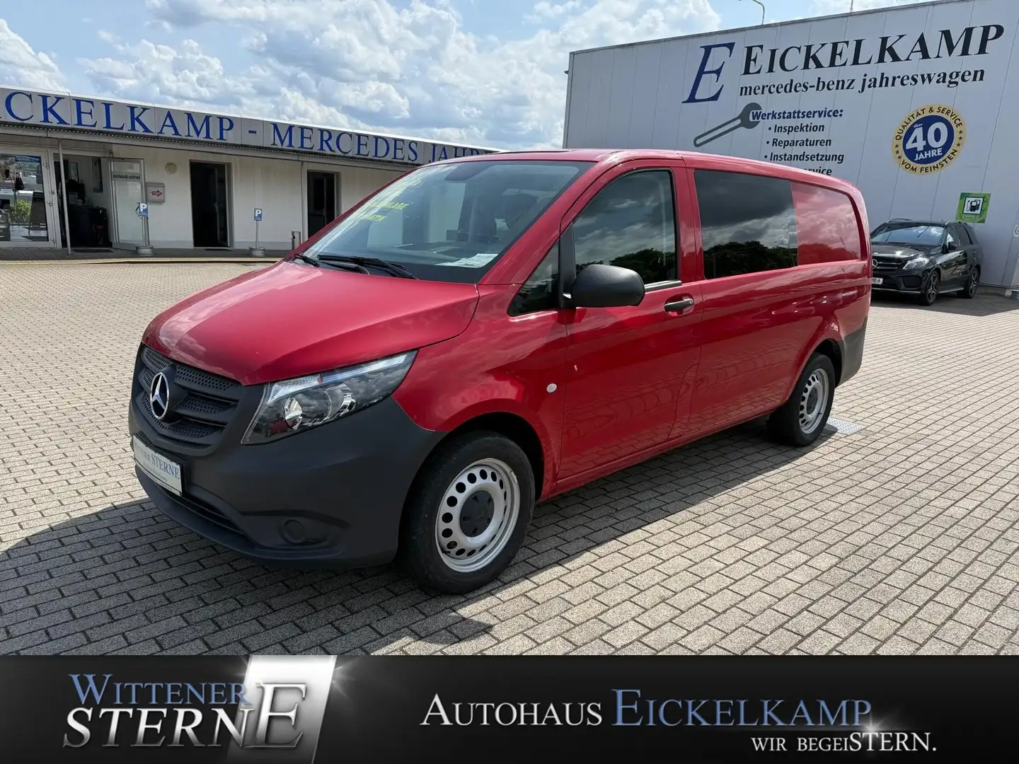 Mercedes-Benz Vito 9G Mixto lang 4x4 KLIMA KAMERA AHK 2,5T 5-SITZER Rot - 1