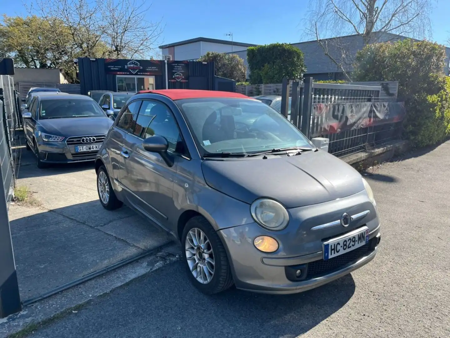 Fiat 500C 0.9 8v TwinAir 85ch S&S Lounge Dualogic Gris - 2
