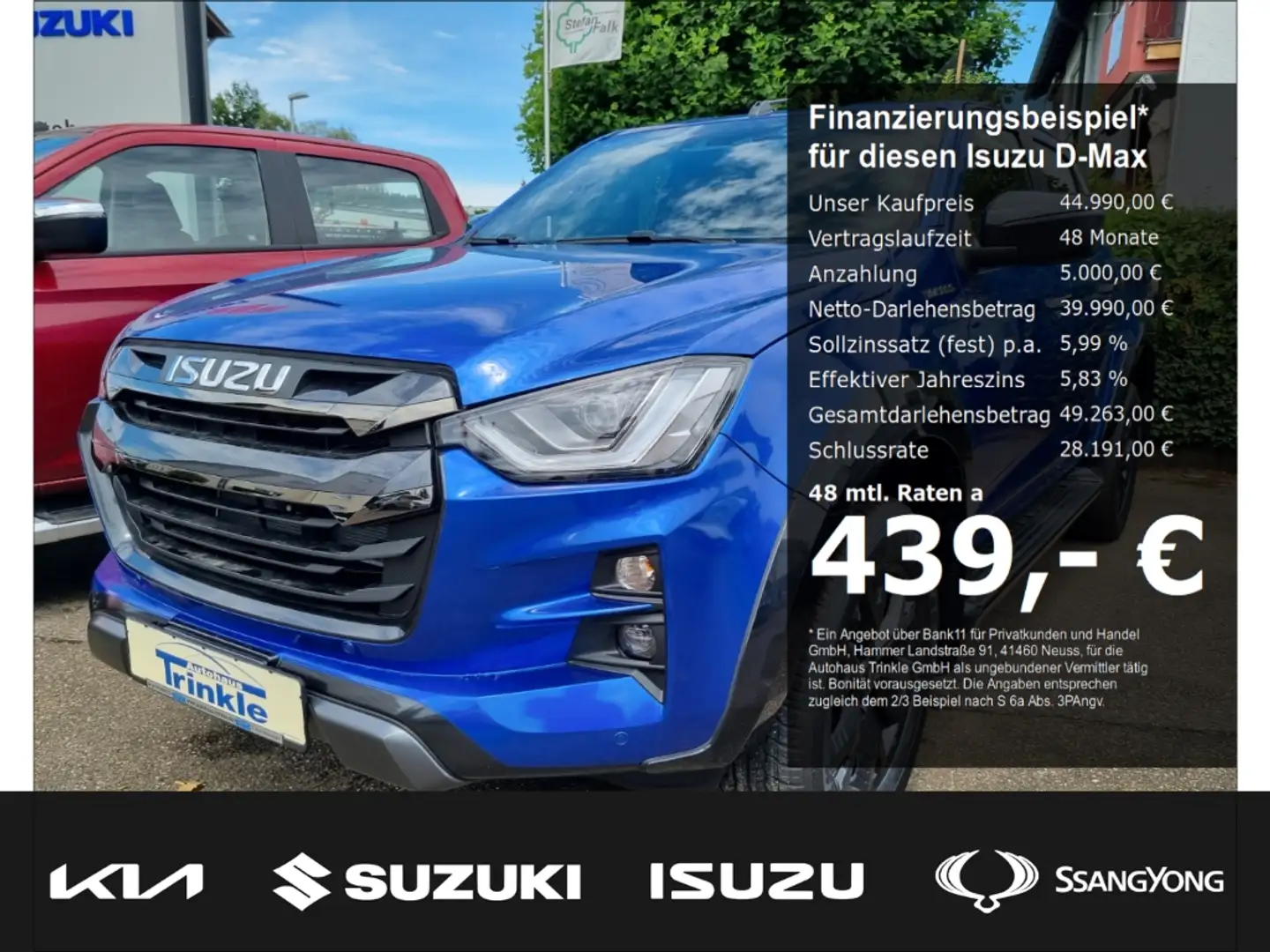 Isuzu D-Max Double Cab 4WD V-CROSS mit AHK Navi LED Mehrzonenk Bleu - 1