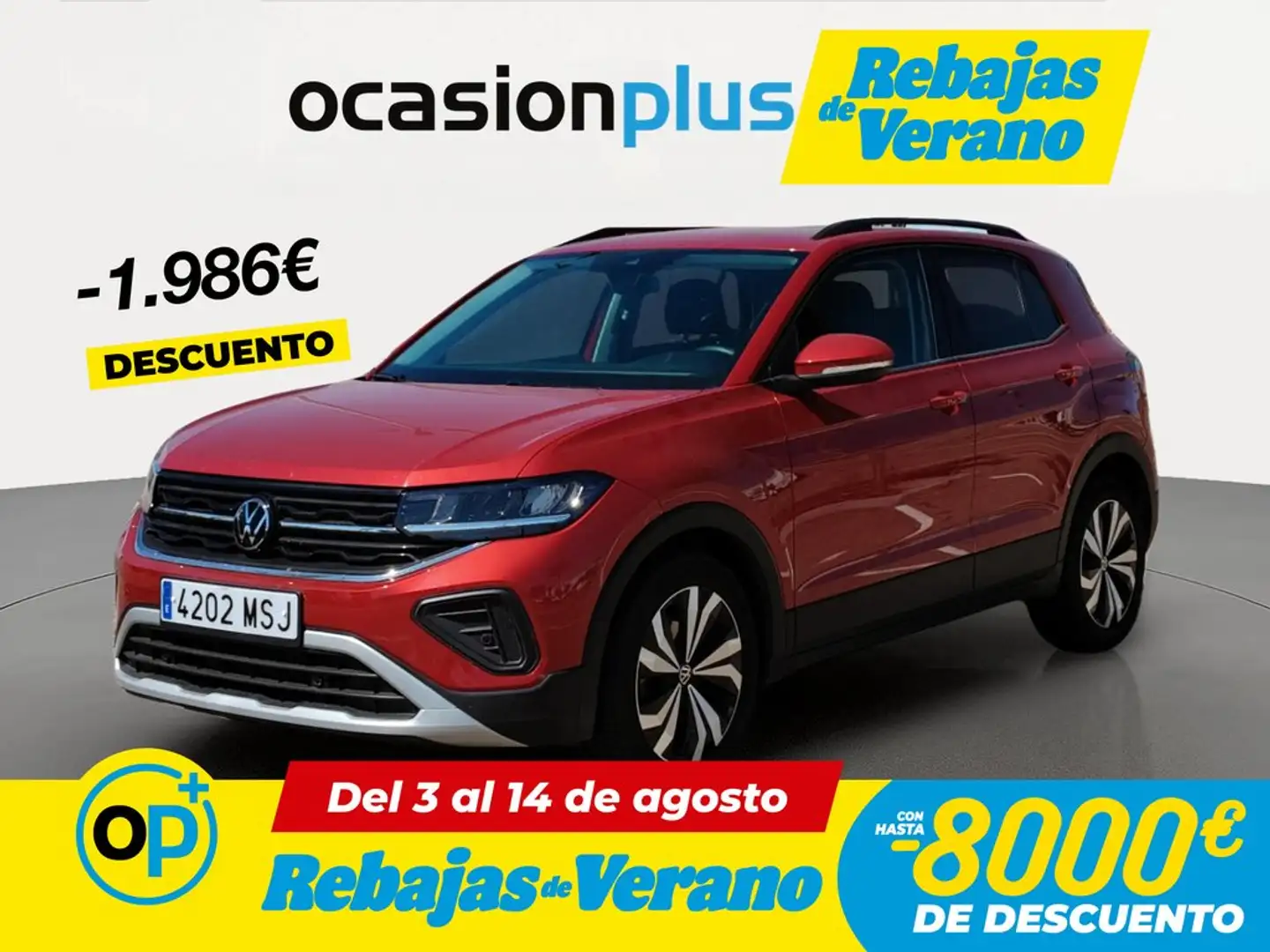Volkswagen T-Cross 1.0 TSI Más 85kW Rojo - 1