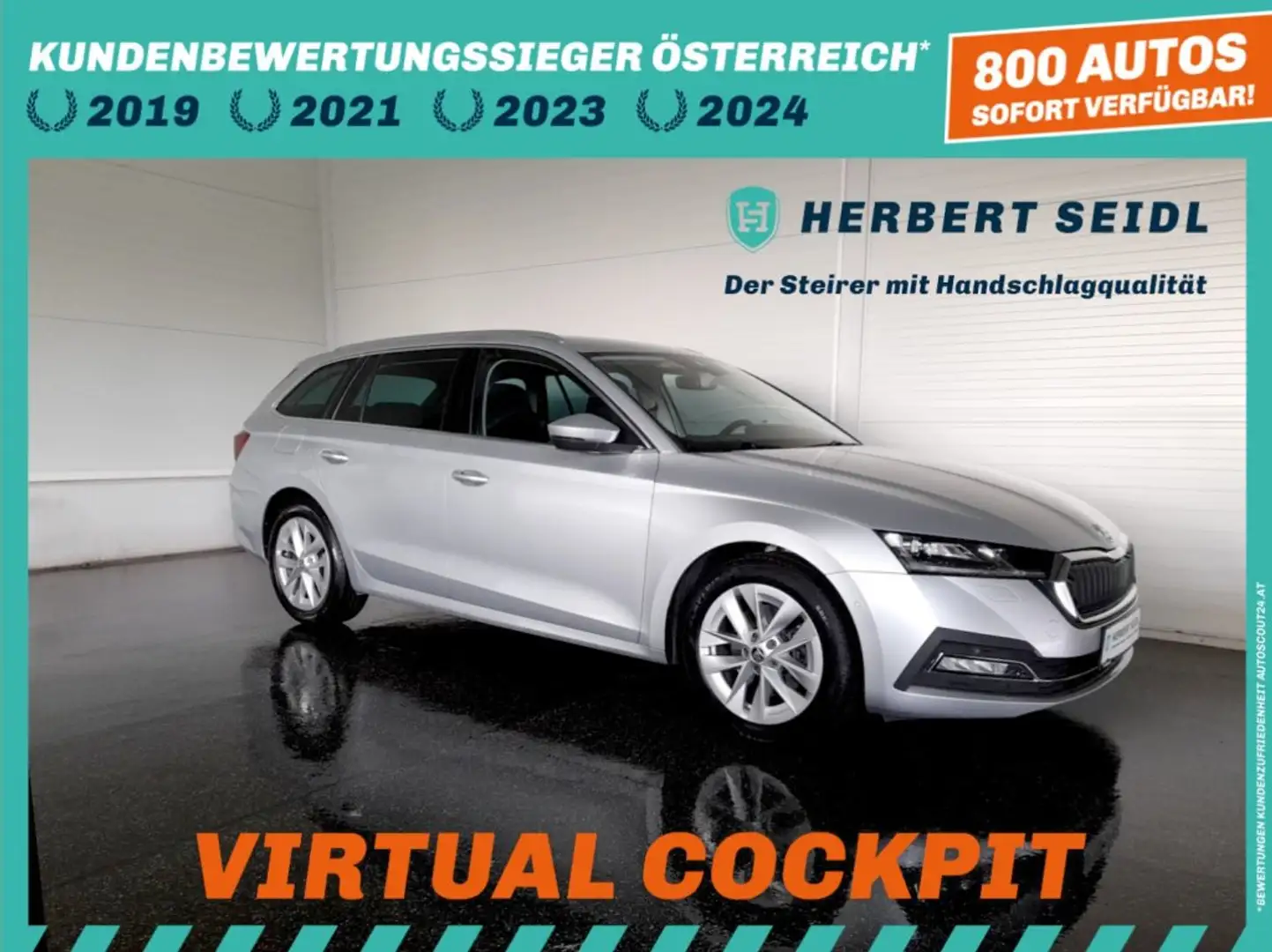 Skoda Octavia Combi STYLE 2,0 TDI DSG *MATRIX-LED / DCC / HEAD-UP / VIRTUELL / NAVI / ACC / SPORTMASSAGESITZ / KEYLESS* Silber - 1