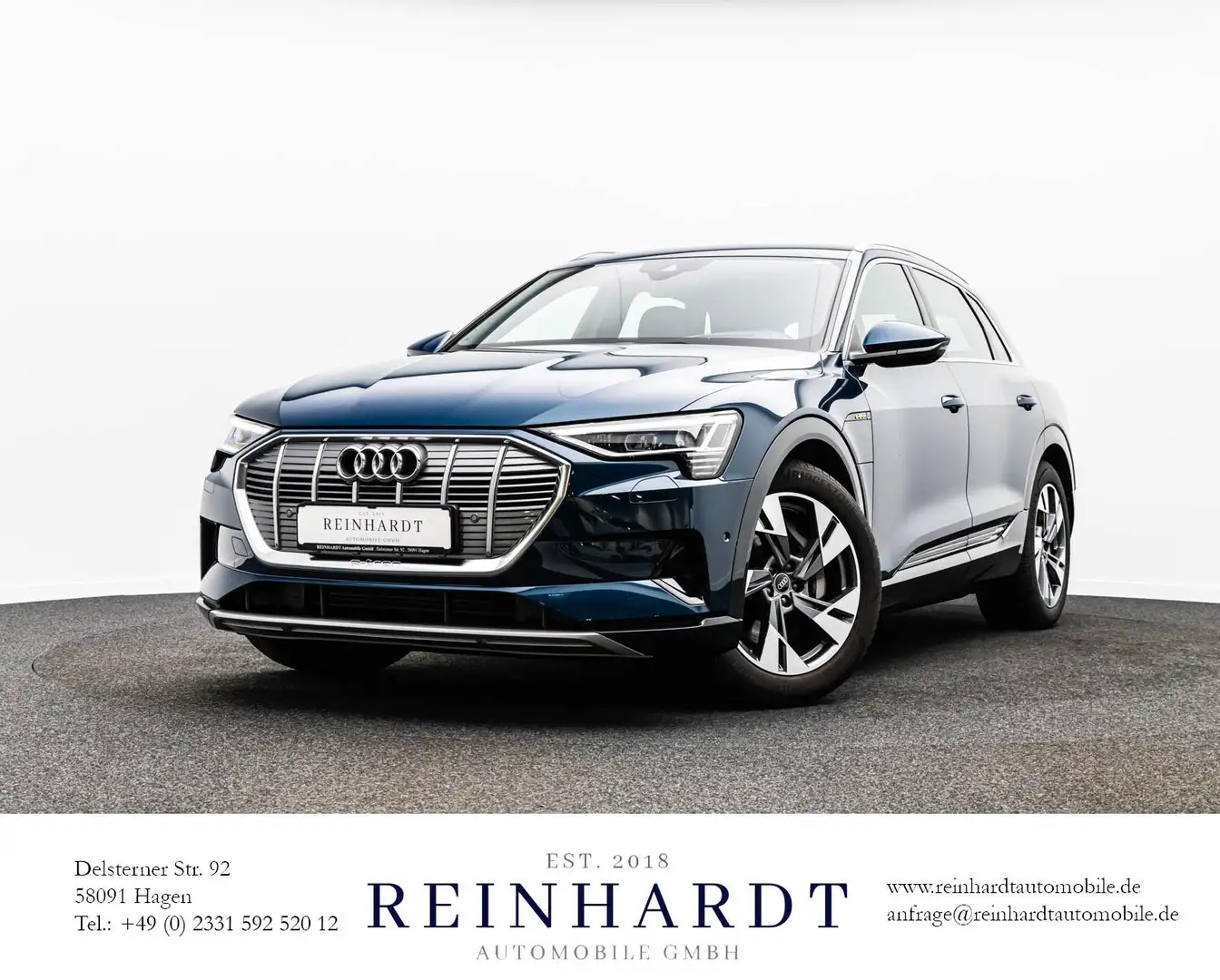 Audi e-tron 55 S LINE LED/HuD/SIDE/AIR-SUS/DAB/KAMERA Bleu - 1