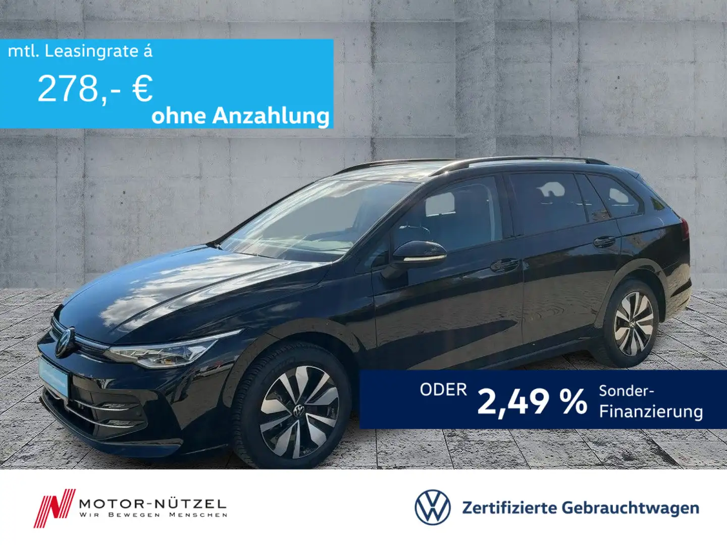 Volkswagen Golf Variant Golf VIII Variant 1.5 TSI GOAL LEDplus+NAVI+AHK Schwarz - 1