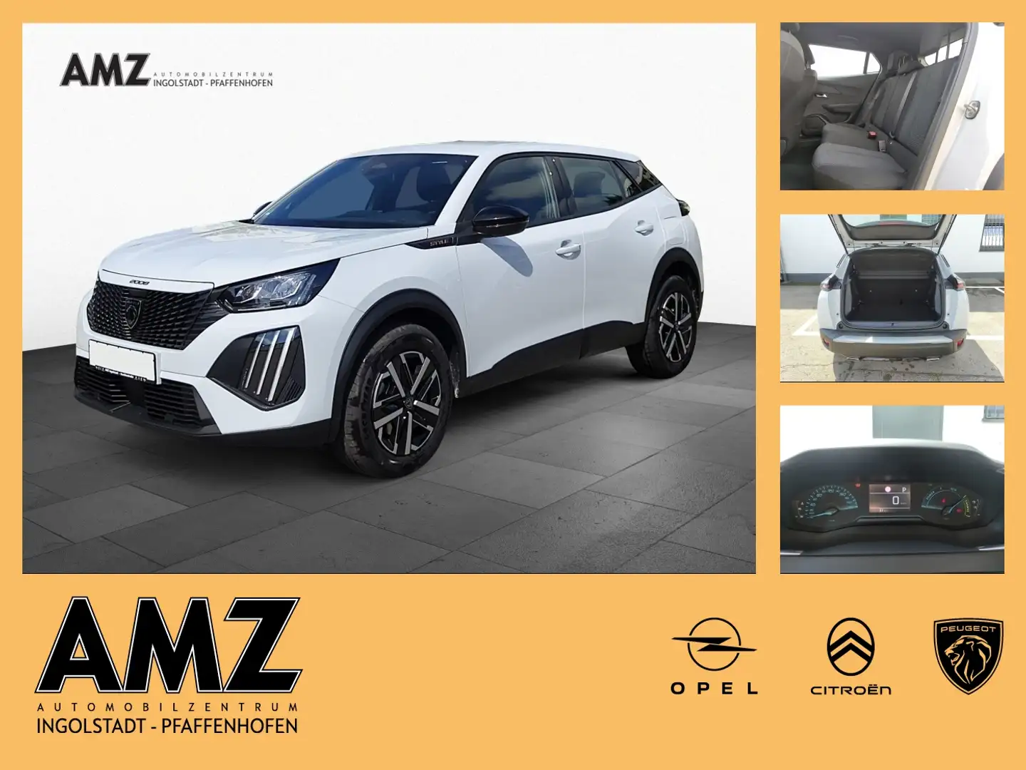 Peugeot 2008 Style Mild-Hybrid PDC Klimaauto. SHZ Weiß - 1