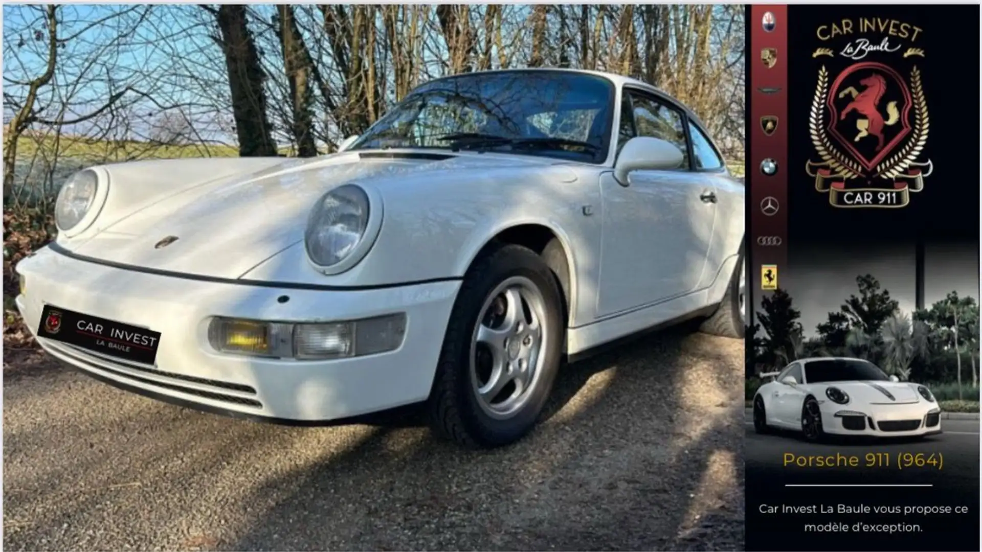 Porsche 964 type 964 carrera 4 Blanc - 1