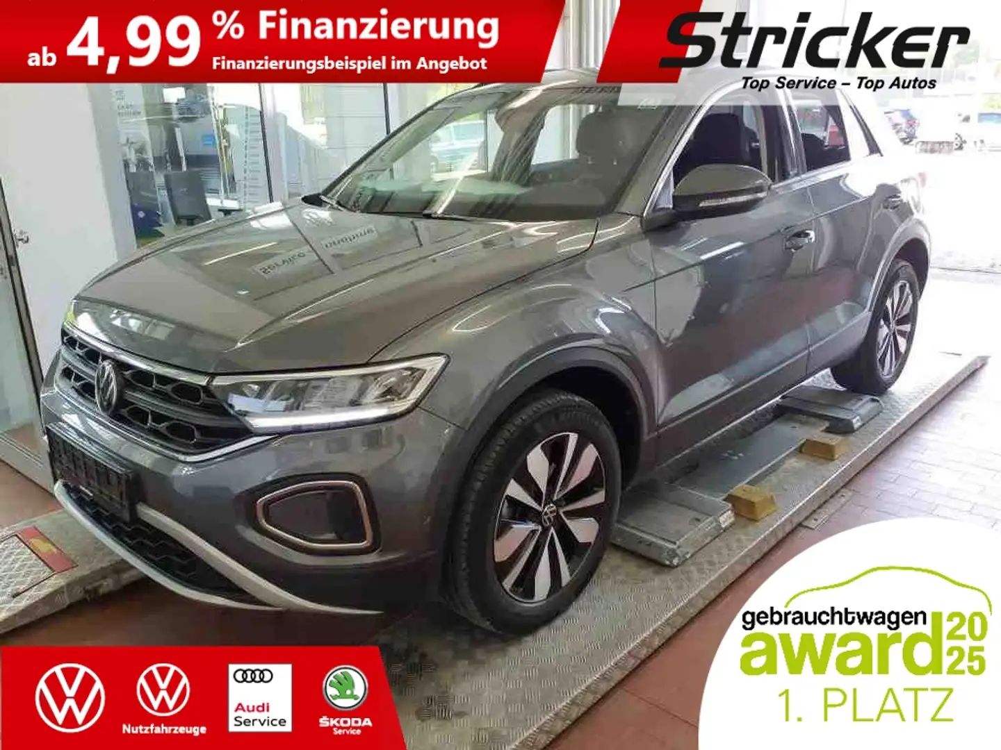 Volkswagen T-Roc Move 1.5 TSI DSG 296,-ohne Anzahlung Navi Light-A Grau - 1