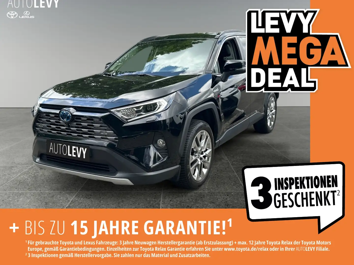 Toyota RAV 4 RAV4 2.5 Lounge Matrix 2xKlima 360 4xSHZ ACC AUT Schwarz - 1
