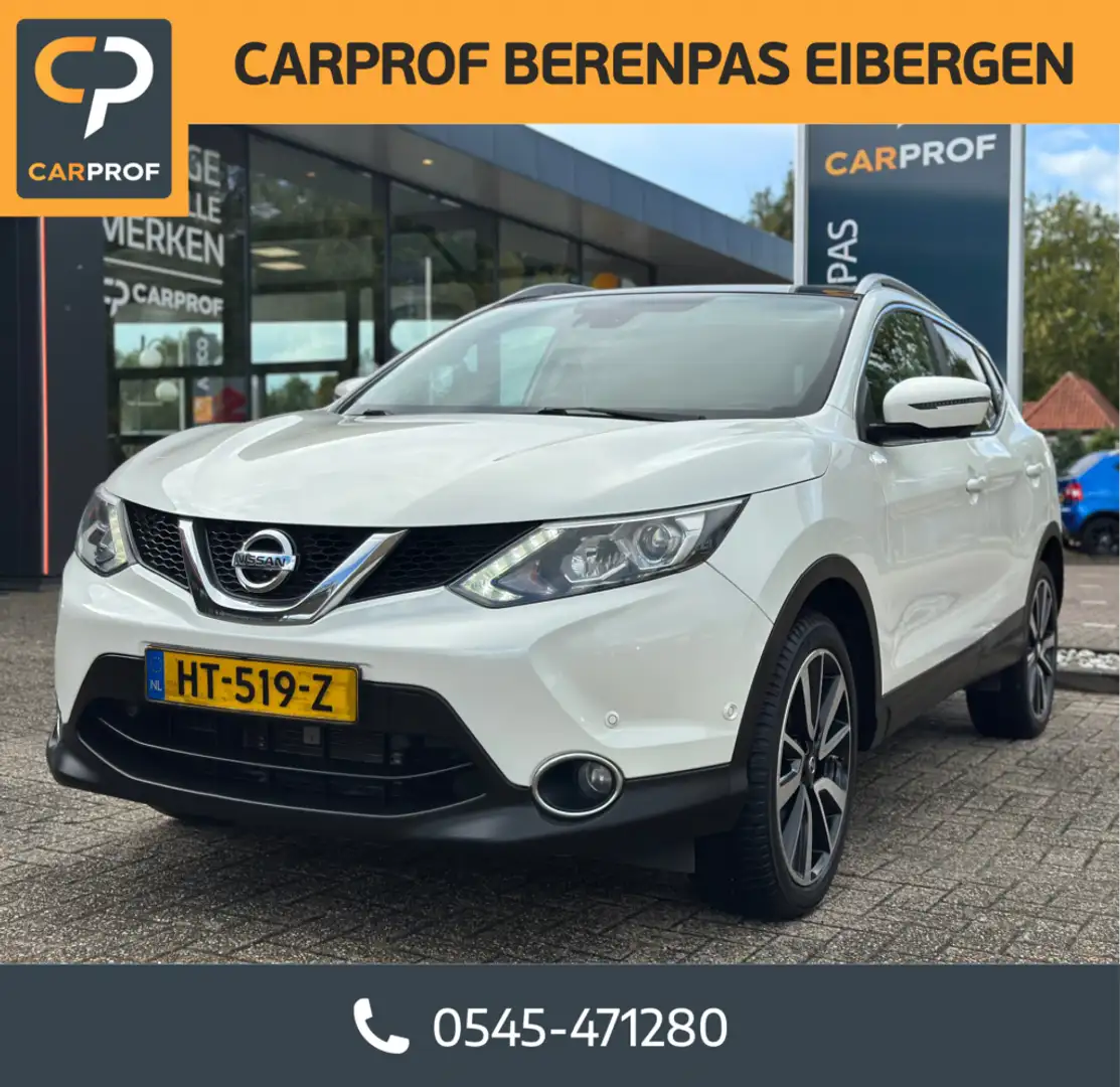 Nissan Qashqai 1.2 Tekna Automaat '' Trekhaak - Allseasonbanden - Weiß - 1