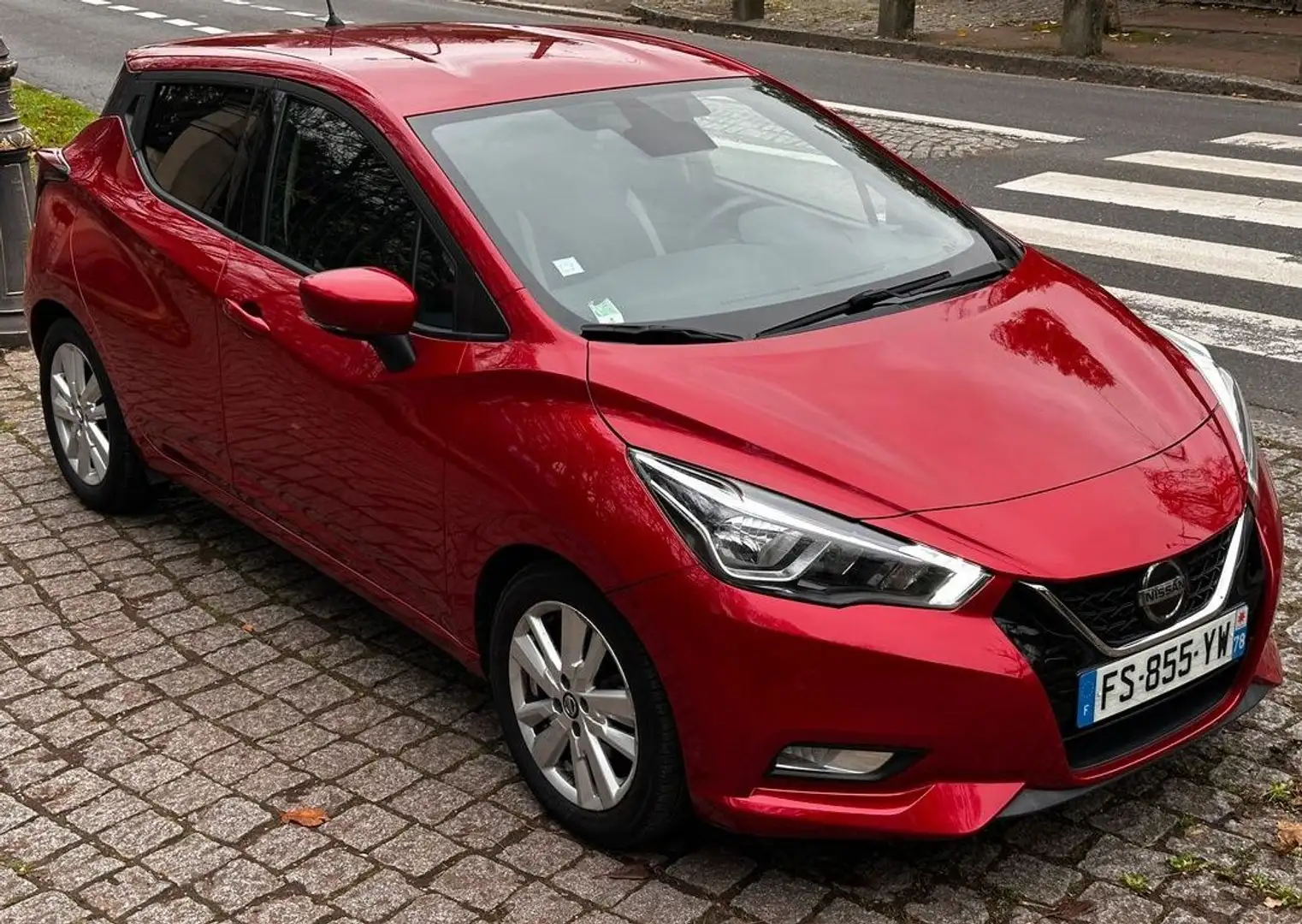 Nissan Micra v 1.0 ig-t 100 tekna xtronic camera carplay Rouge - 1