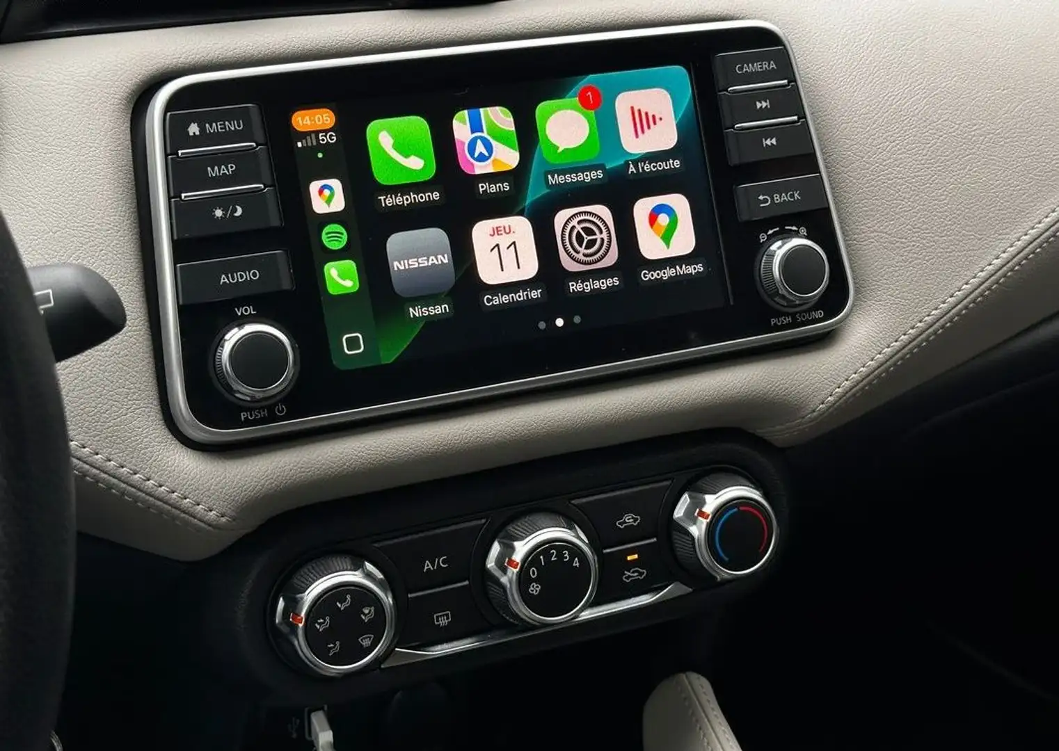 Nissan Micra v 1.0 ig-t 100 tekna xtronic camera carplay Rouge - 2