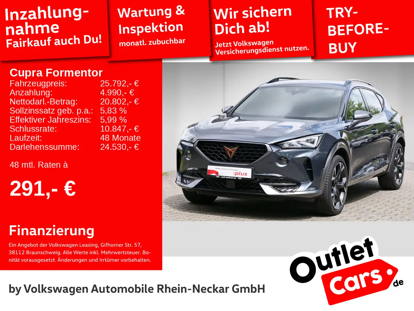 CUPRA Formentor 2.0 TDI Allrad Kamera Navi LED Automat Gris - 1