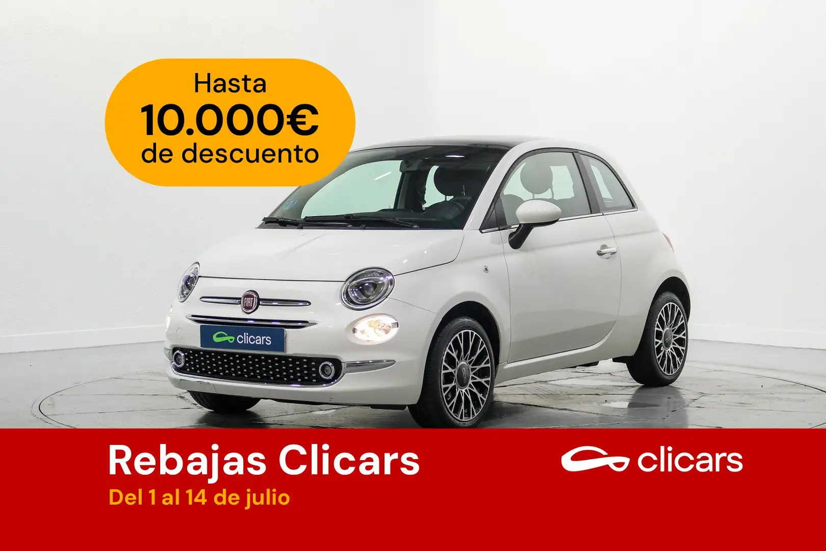 Fiat 500 1.0 Hybrid Monotrim 52kW Wit - 1