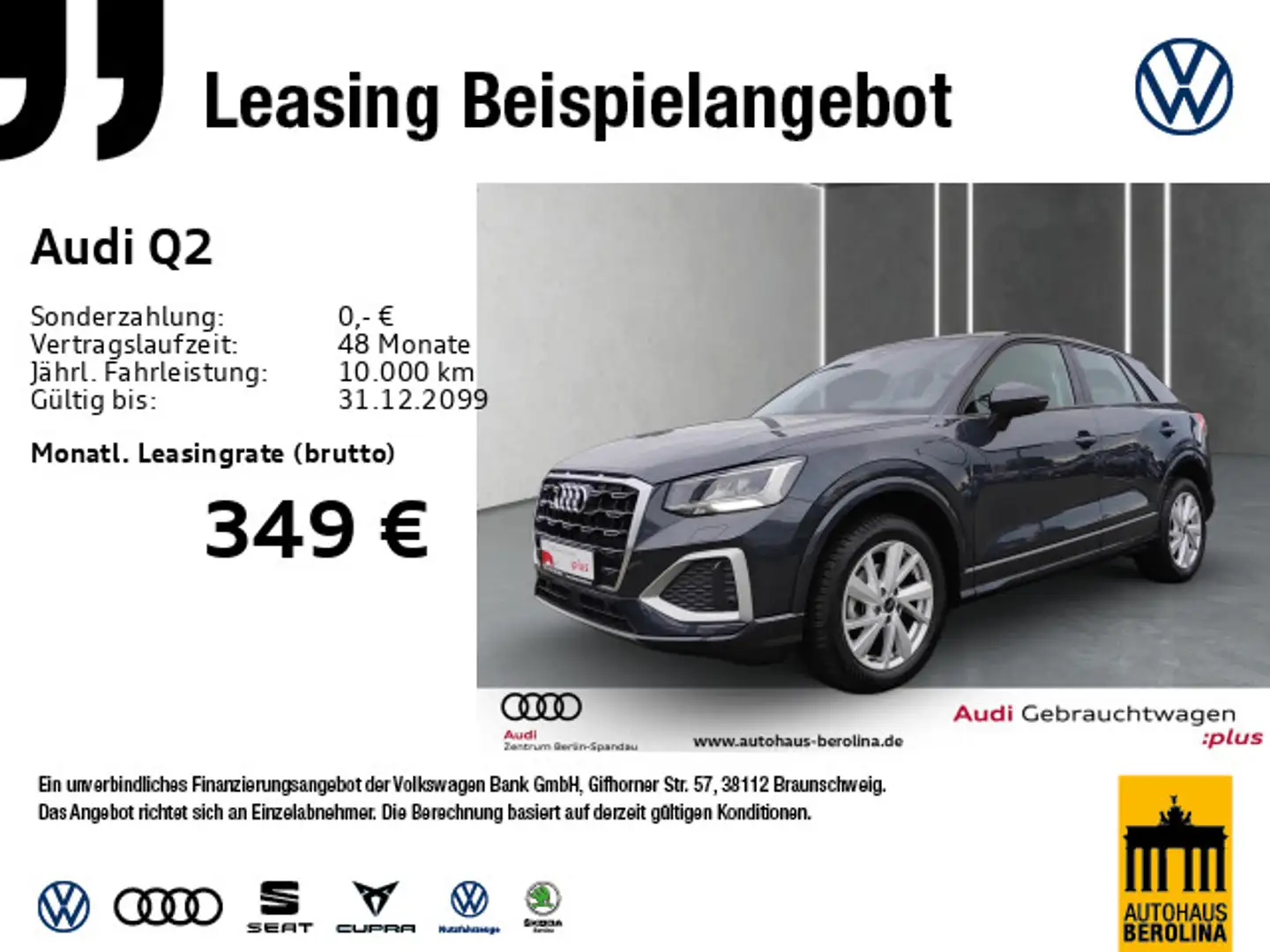 Audi Q2 35 TFSI Adv. S tronic *LED*R-CAM*PDC+*SHZ* Grau - 1