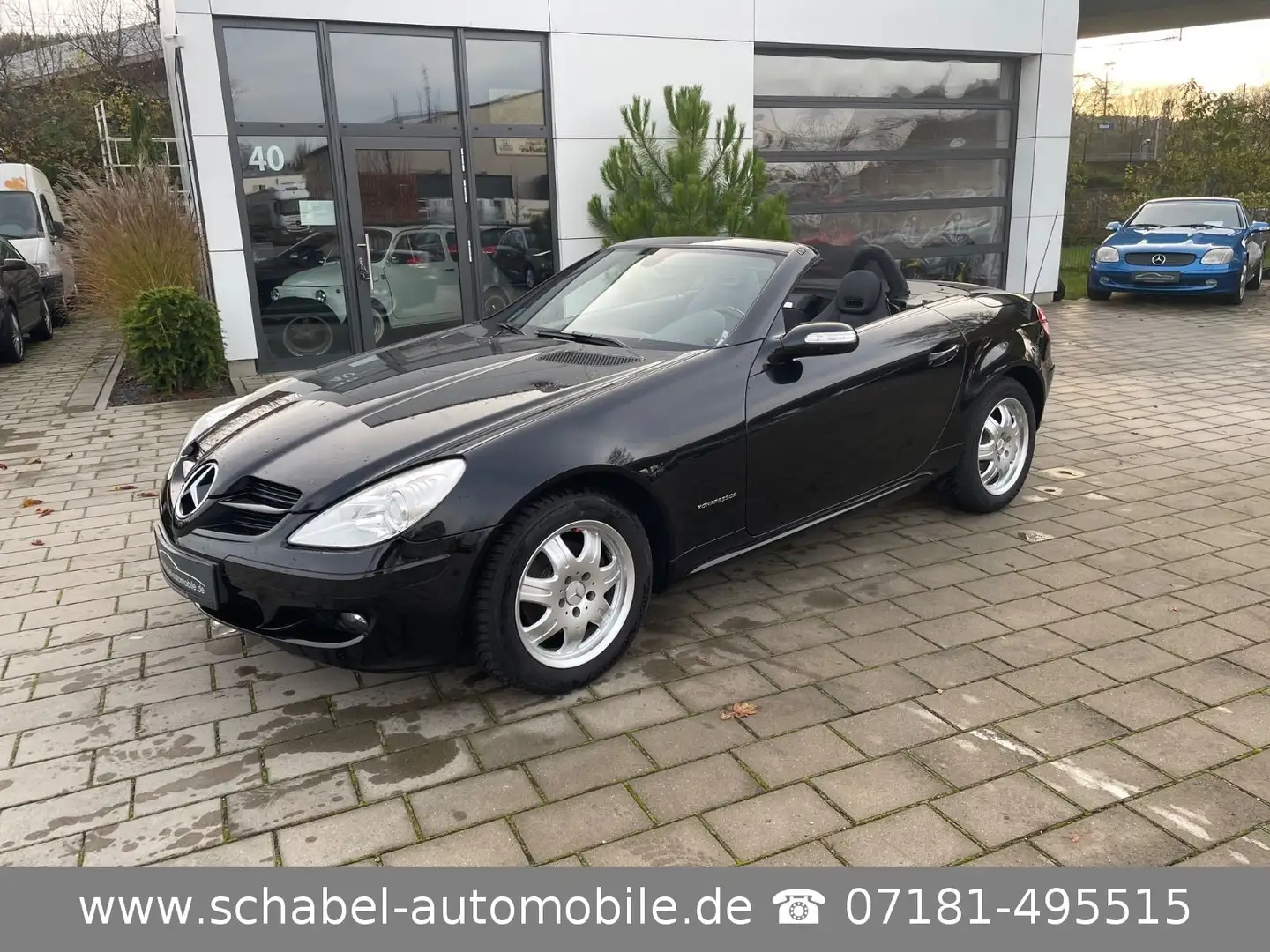 Mercedes-Benz SLK 200 Kompr 6Gg Leder Klima Airscarf HU NEU Noir - 1